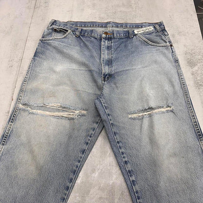 Blue Dickies jeans W40L32 loose denim 90s style skater distressed jeans