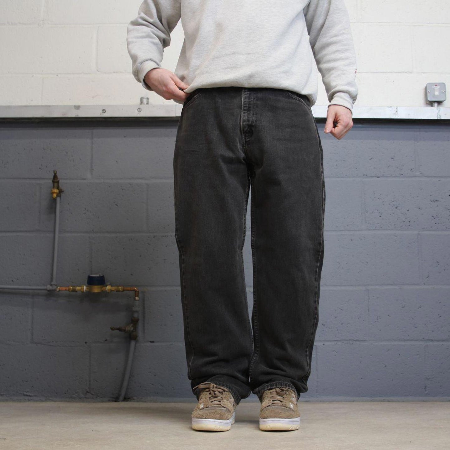 Vintage y2k Levis 505 jeans black Casual style 5 pocket loose straight leg denim pants