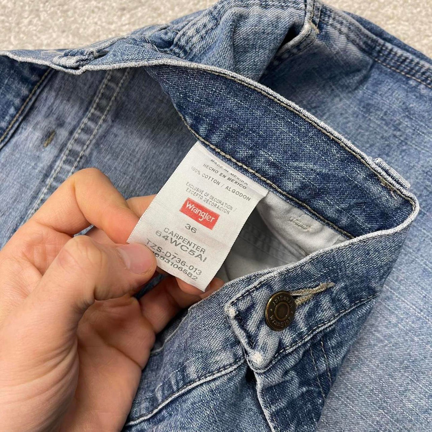 Y2k baggy Wrangler carpenter shorts skater style blue Denim wide leg summer festival jorts