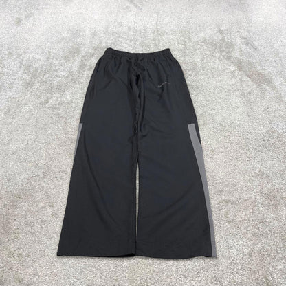 00s Nike tracksuit bottoms y2k S loose black joggers print Swoosh logo gym wear trackies