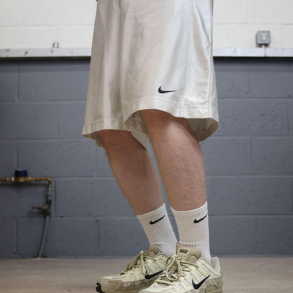 Nike Basketball sports shorts y2k white silver Casual style comfy loose floaty summer gym shorts