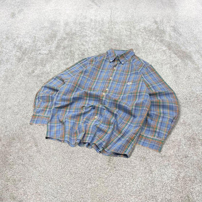 Chaps checkered shirt blue casual M men's long sleeve button up autumn y2k style