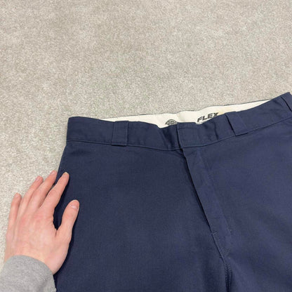 Y2K Dickies 874 work pants skater style navy Loose straight leg flex chino style trousers