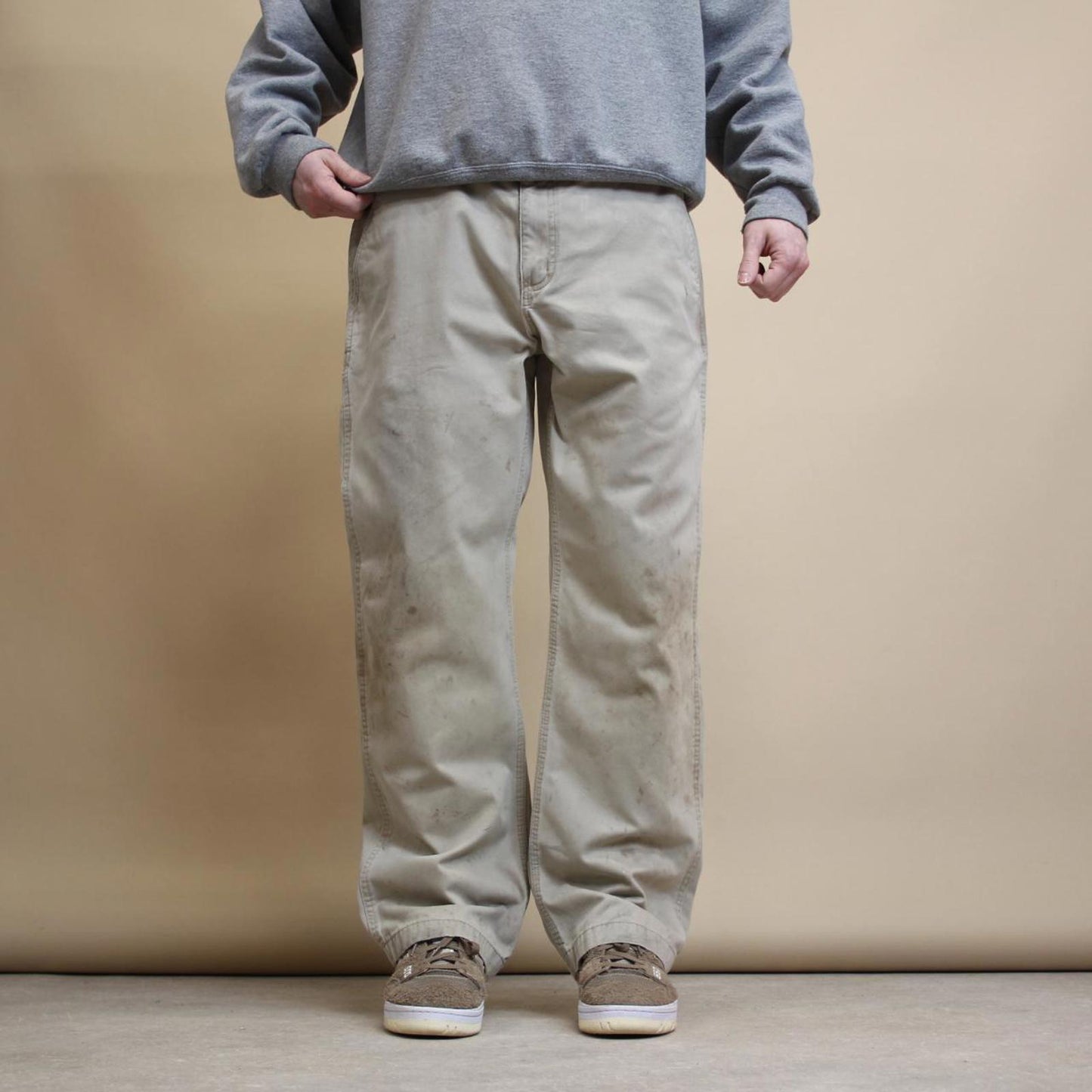 Carhartt carpenter pants W36L30 beige loose cargo skater style pants