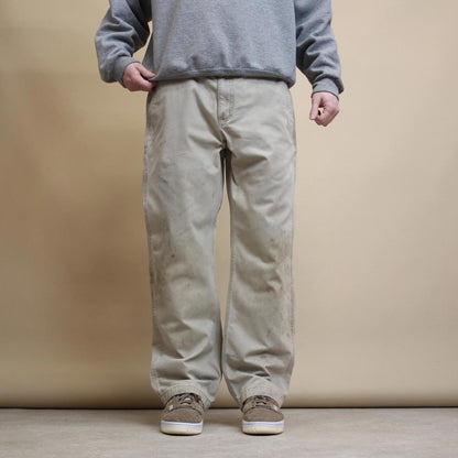 Carhartt carpenter pants W36L30 beige loose cargo skater style pants