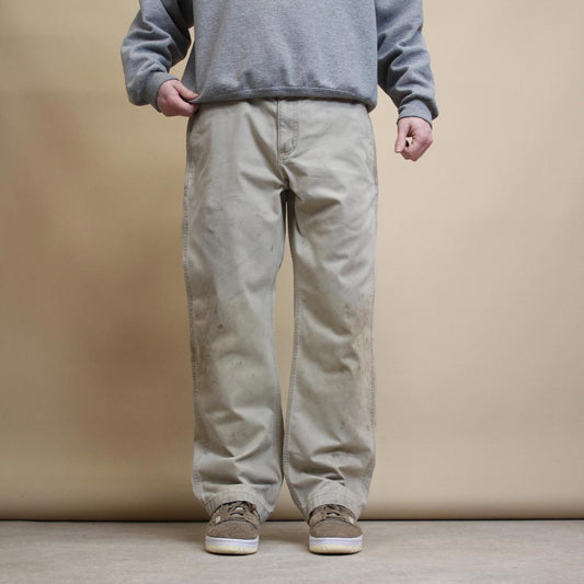 Carhartt carpenter pants W36L30 beige loose cargo skater style pants