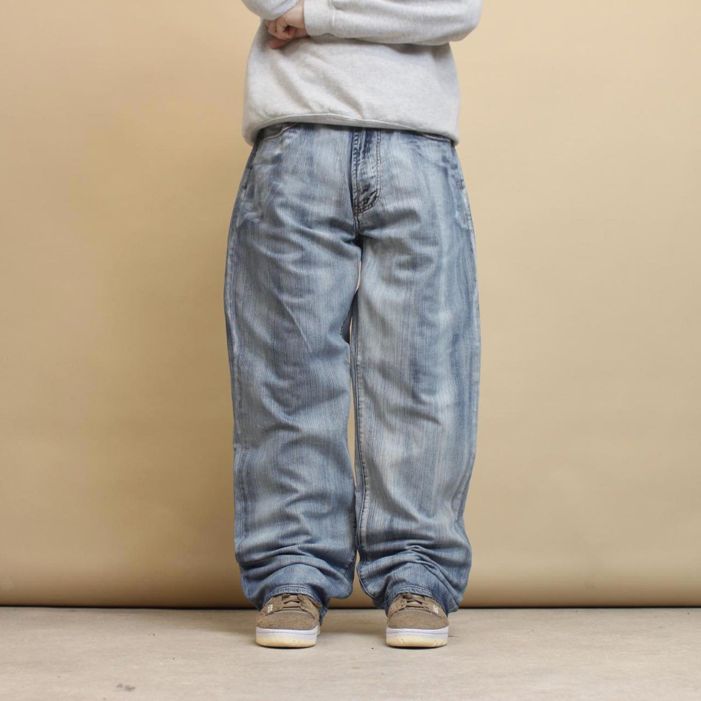 Blue Azzure baggy skate jeans W34 L34 loose denim 90s style skater jeans
