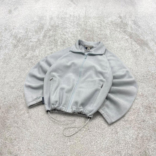 00s Columbia technical fleece M women's blue full zip up y2k style autumn adjustable waist