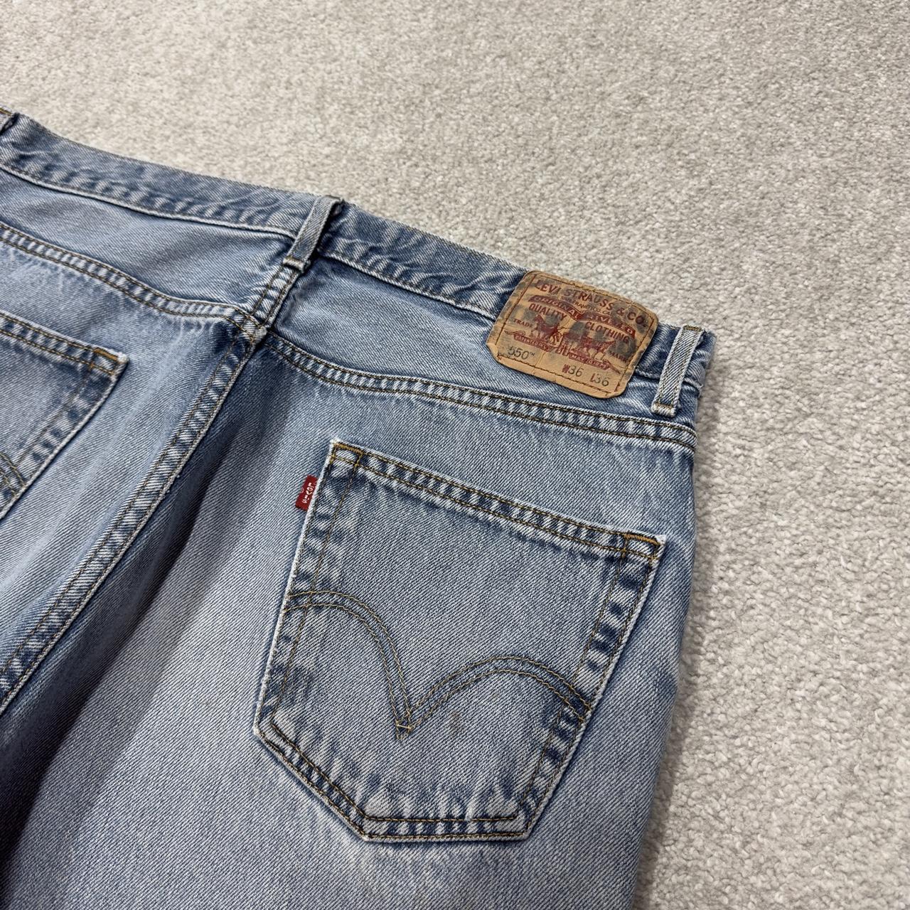 Levi’s 550 baggy jeans y2k W36L36 blue relaxed fit surf style pants red tab logo