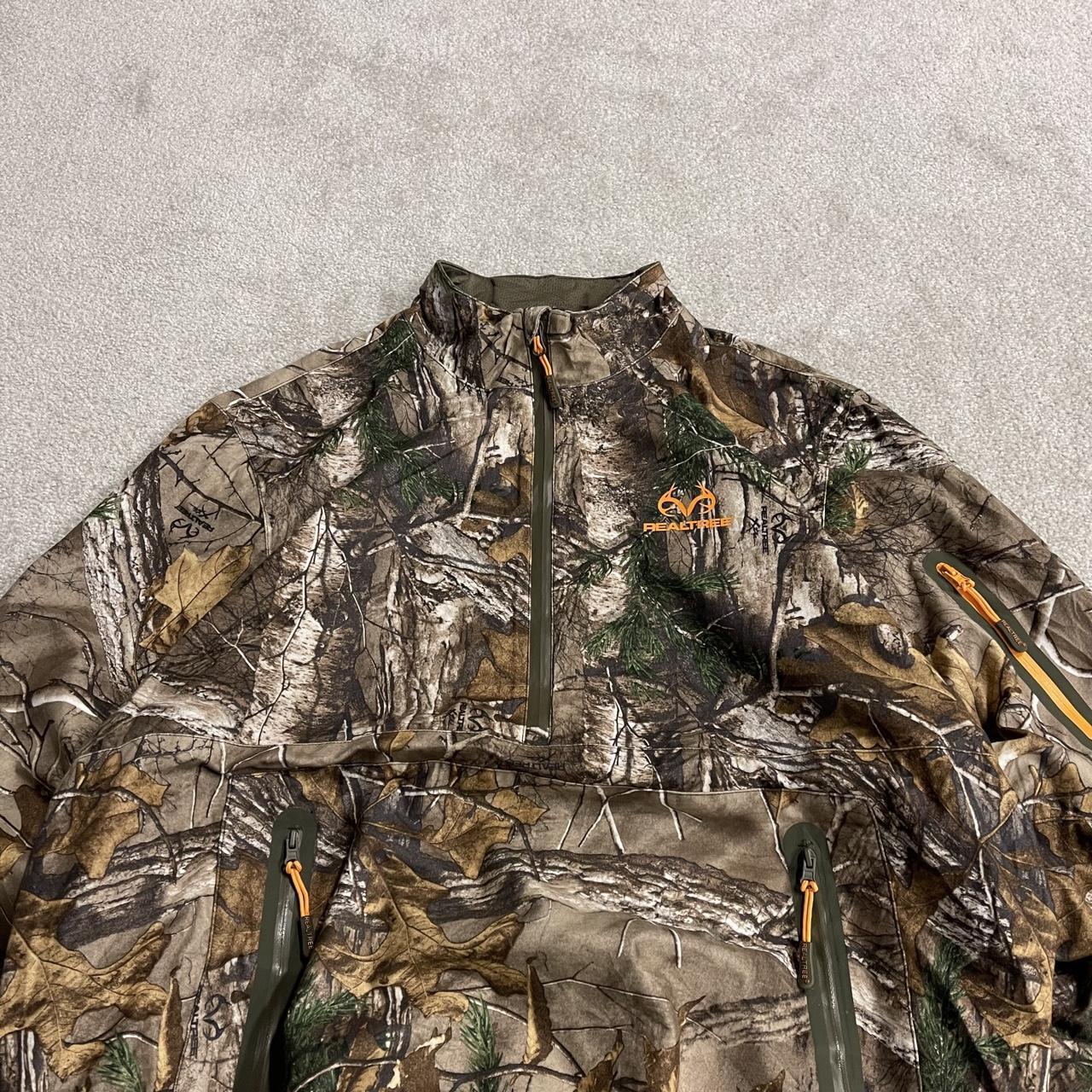 Realtree camo windbreaker fleece jacket khaki Pullover y2k technical adjustable camouflage coat