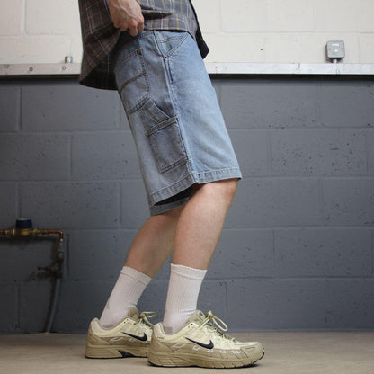 Falls creek denim carpenter shorts Y2K blue Loose fit skater surf cargo shorts