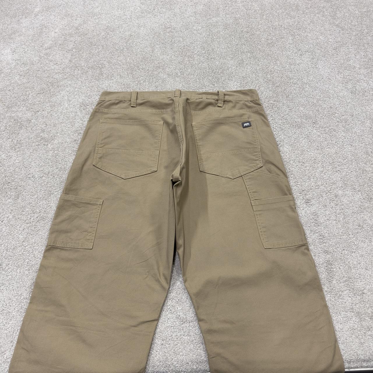 Y2K Berne carpenter jeans loose straight beige Straight leg skater style work cargos