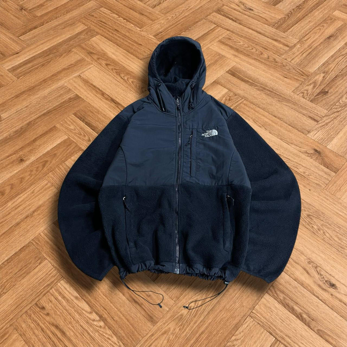 North Face Denali fleece Women's TNF full zip black paneled autumn technical hooded Polartec fleece