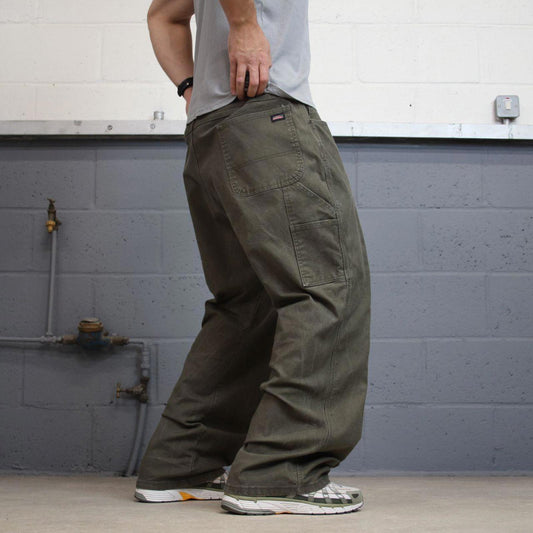 Dickies carpenter jeans W44L30 90s skate style green thick canvas cargos