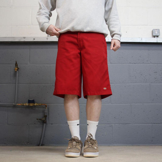 Y2k baggy Dickies shorts skater style red Long wide leg chino summer festival shorts