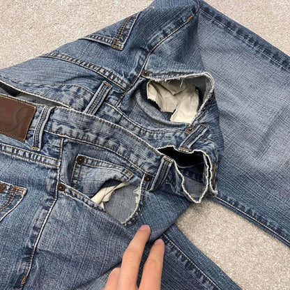 Vintage baggy Sean John jeans 90s skater style W32L32 blue loose denim pants