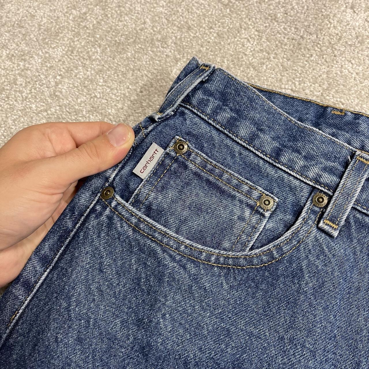 Carhartt jeans blue relaxed fit denim W38L32 thick 100% cotton denim workwear skate pants