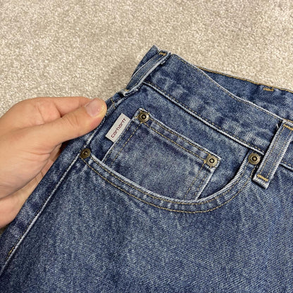 Carhartt jeans blue relaxed fit denim W38L32 thick 100% cotton denim workwear skate pants