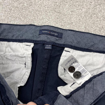 Y2K Tommy Hilfiger chino pants navy 34x30 Loose casual summer trousers