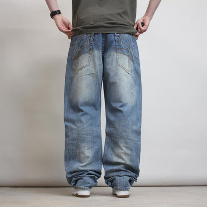 Blue Rocawear jeans W38 L36 loose leg y2k denim skate trousers embroidered detail