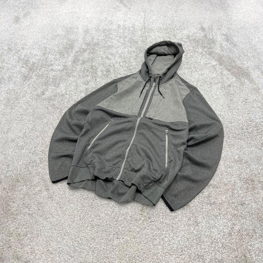 00s Oakley technical hoodie M men's y2k style grey lightweight hooded performance tech top
