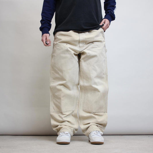 Baggy Carhartt double knee carpenter jeans W40L32 thick canvas heavy cargos wide leg