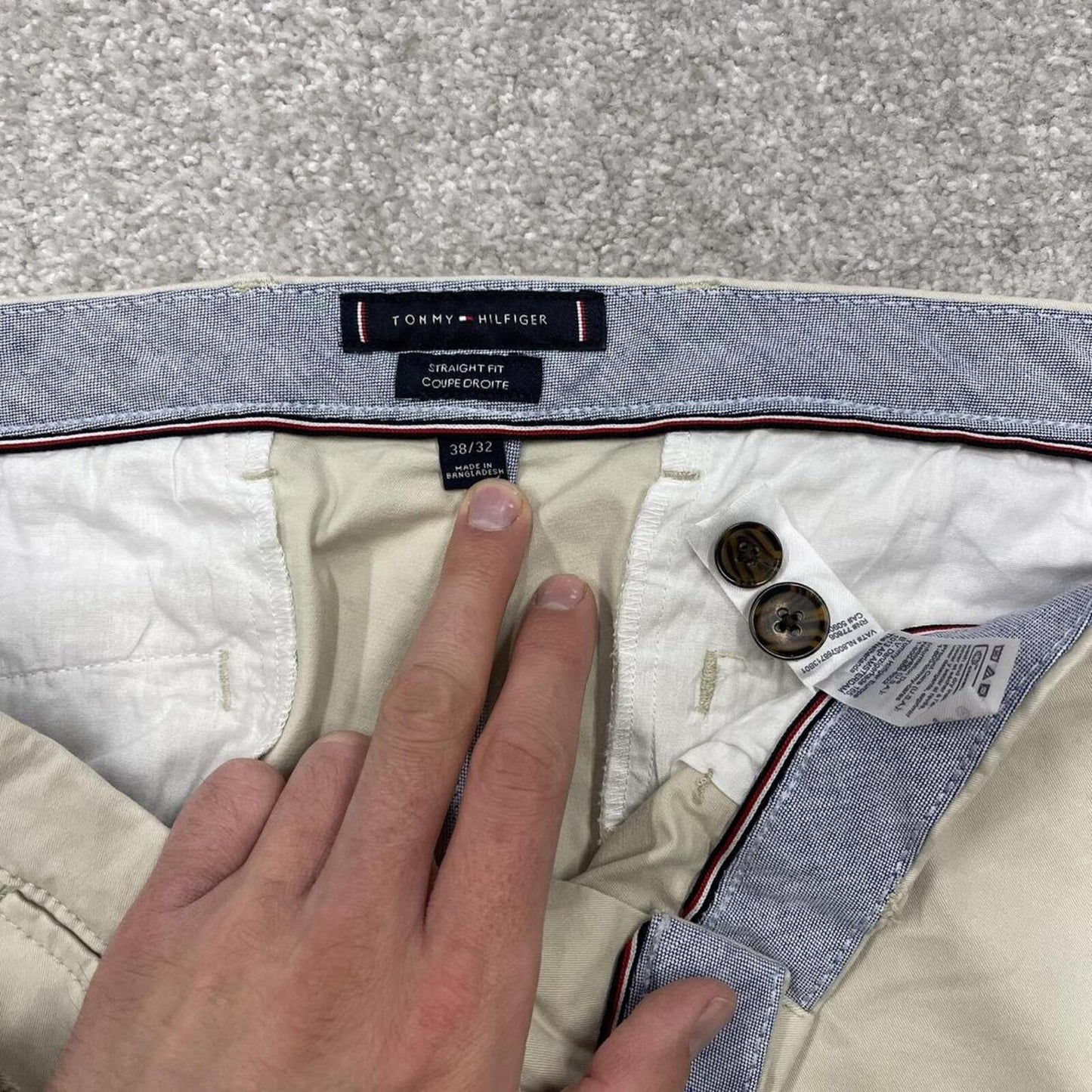 Tommy Hilfiger chino pants summer beige Loose smart casual chino trousers