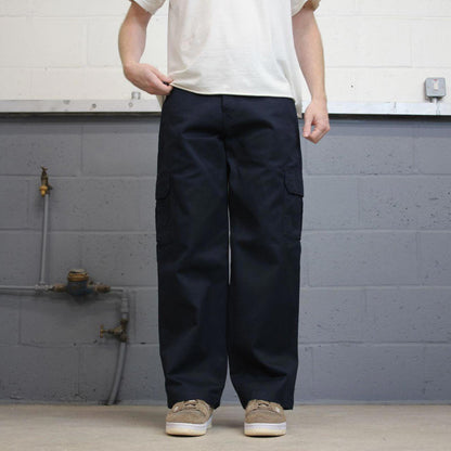 Loose Dickies cargo trousers W32L30 navy chino style relaxed skater cargo pants