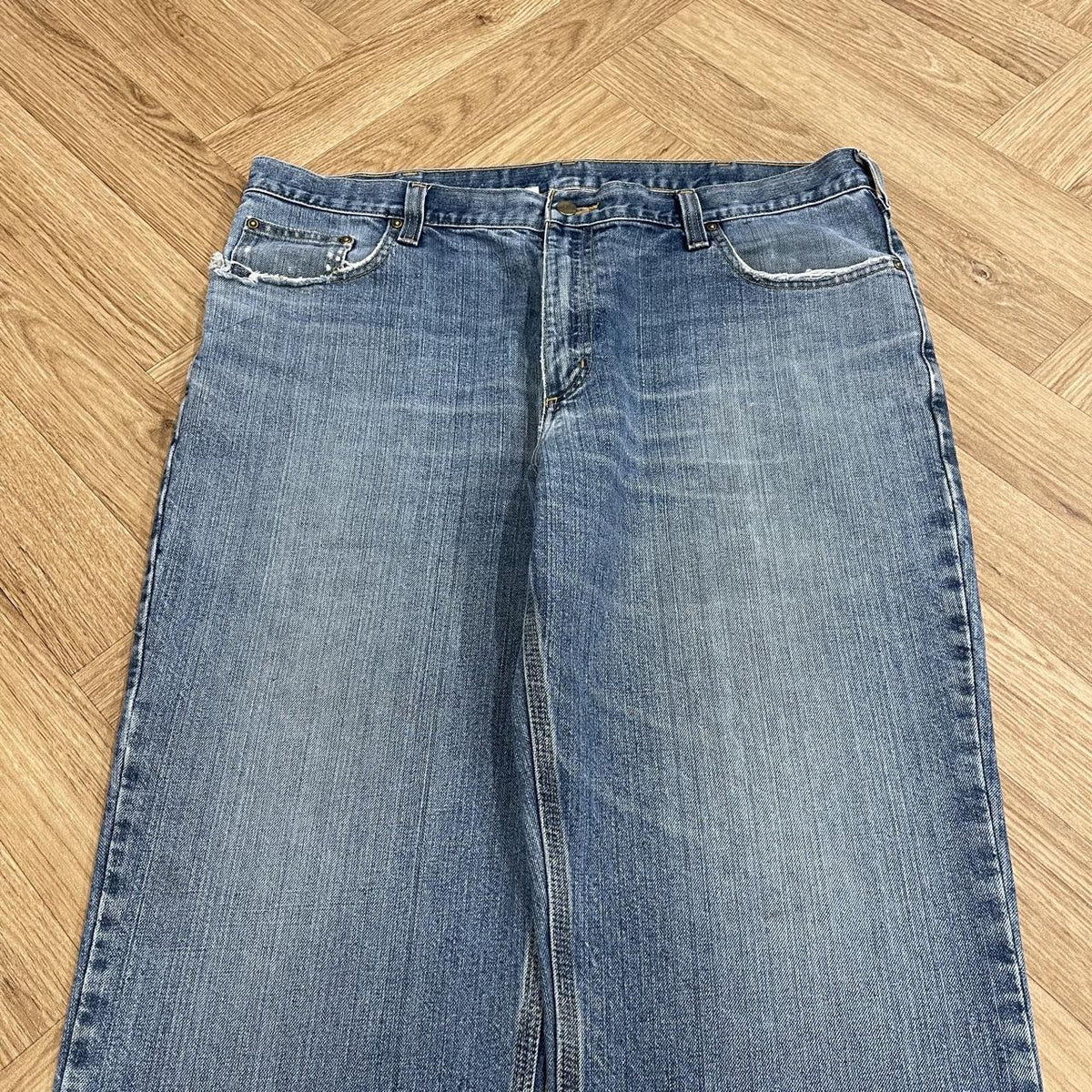Vintage Carhartt jeans relaxed fit Y2K loose straight blue denim work pants