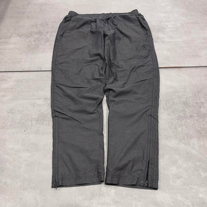 Grey Adidas trackies XL y2k sportswear track pants print logo side stripes mesh lined