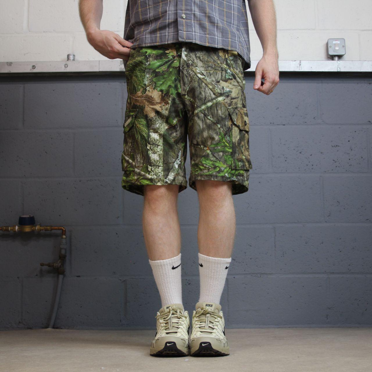 Mossy Oak convertible camo cargo pants shorts S green Magellan lightweight hiking zip off legs