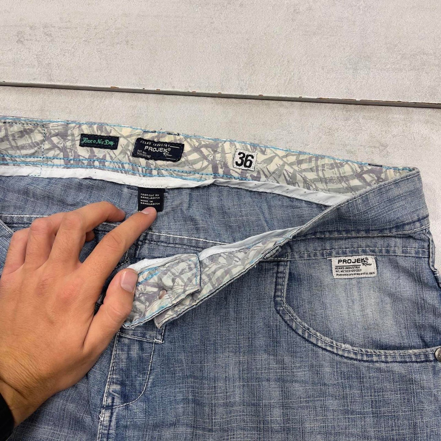 Mens baggy Projek Raw jorts W38