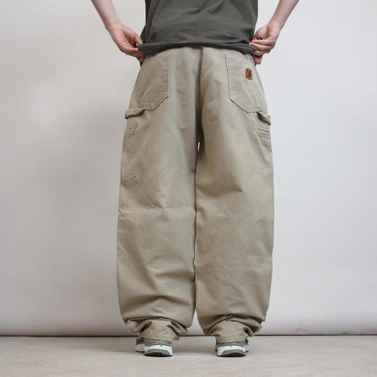 Carhartt carpenter pants W40 L34 loose tan 90s style cargo skater pants