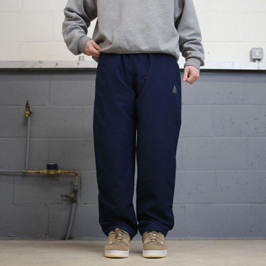 Vintage Y2K Reebok tracksuit bottoms navy Loose lined drawstring track pants