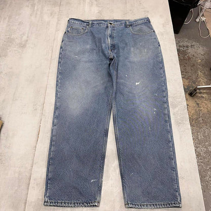 Carhartt jeans W40 L30 blue fleece lined 90s style skater work jeans