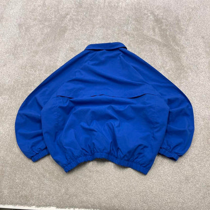 Vintage 00s Nike jacket y2k style XL men's blue full zip windbreaker coat embroidered technical