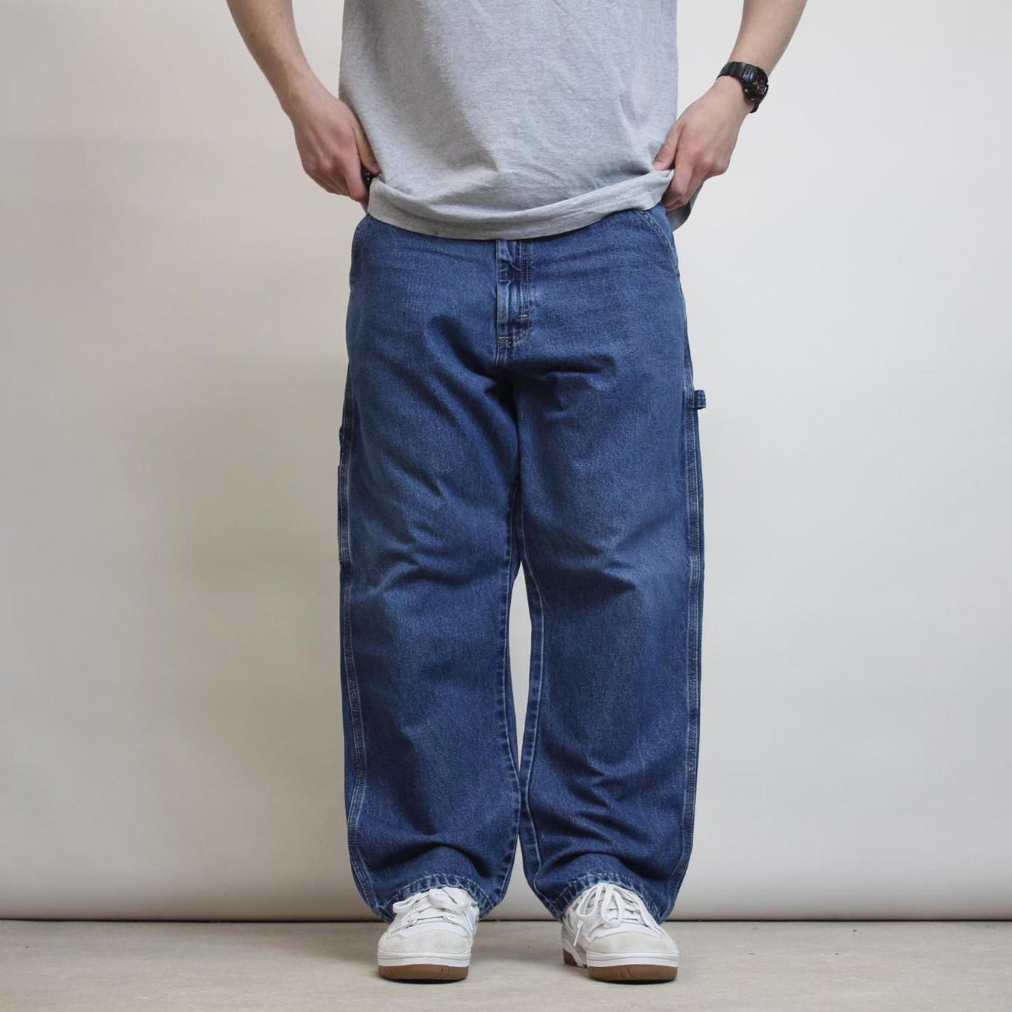 Wrangler carpenter jeans W38 L29 blue baggy denim y2k skater cargos patch logo