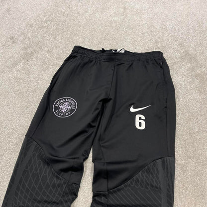 Y2k Nike tracksuit bottoms Small men's black slim joggers casual sports gym wear track pants