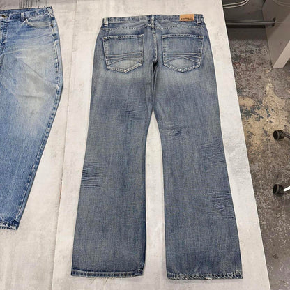 Mens Loose Express jeans W38 L34 blue bootcut Y2K style hip hop