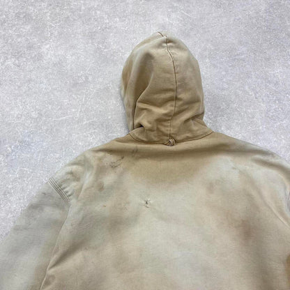 Vintage hooded Carhartt active jacket Large / X-Large distressed American
