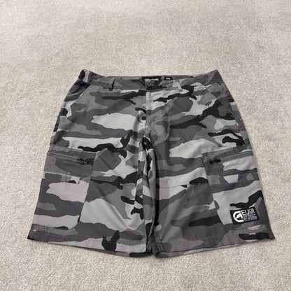 Ecko unltd camo cargo shorts grey W38 Loose floaty lightweight skater surf style camouflage utility