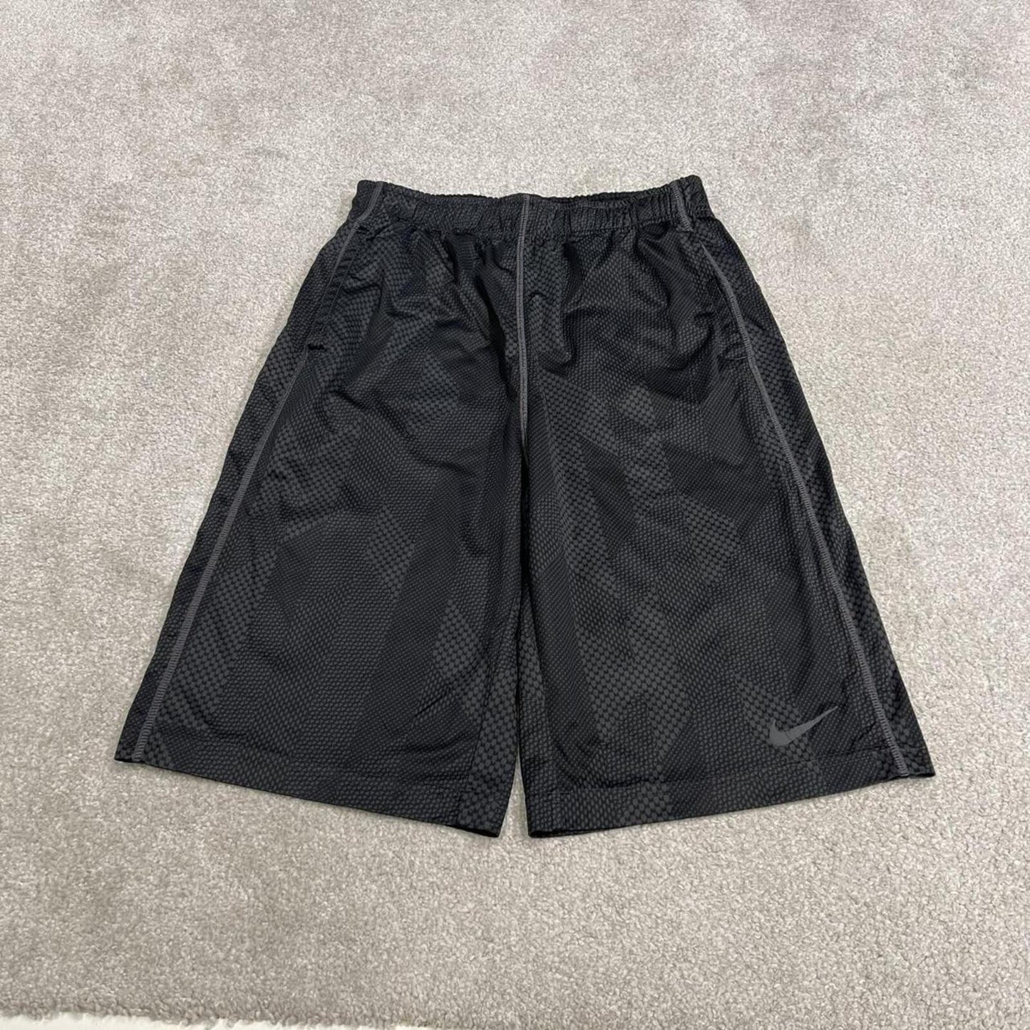 Nike sports shorts y2k patterned black Casual style comfy loose floaty summer gym shorts