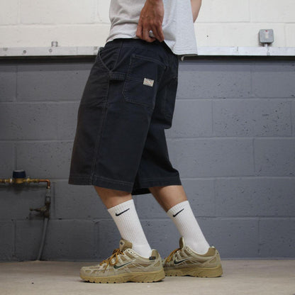 Baggy carpenter shorts long y2k navy Old Navy canvasy skater style jorts