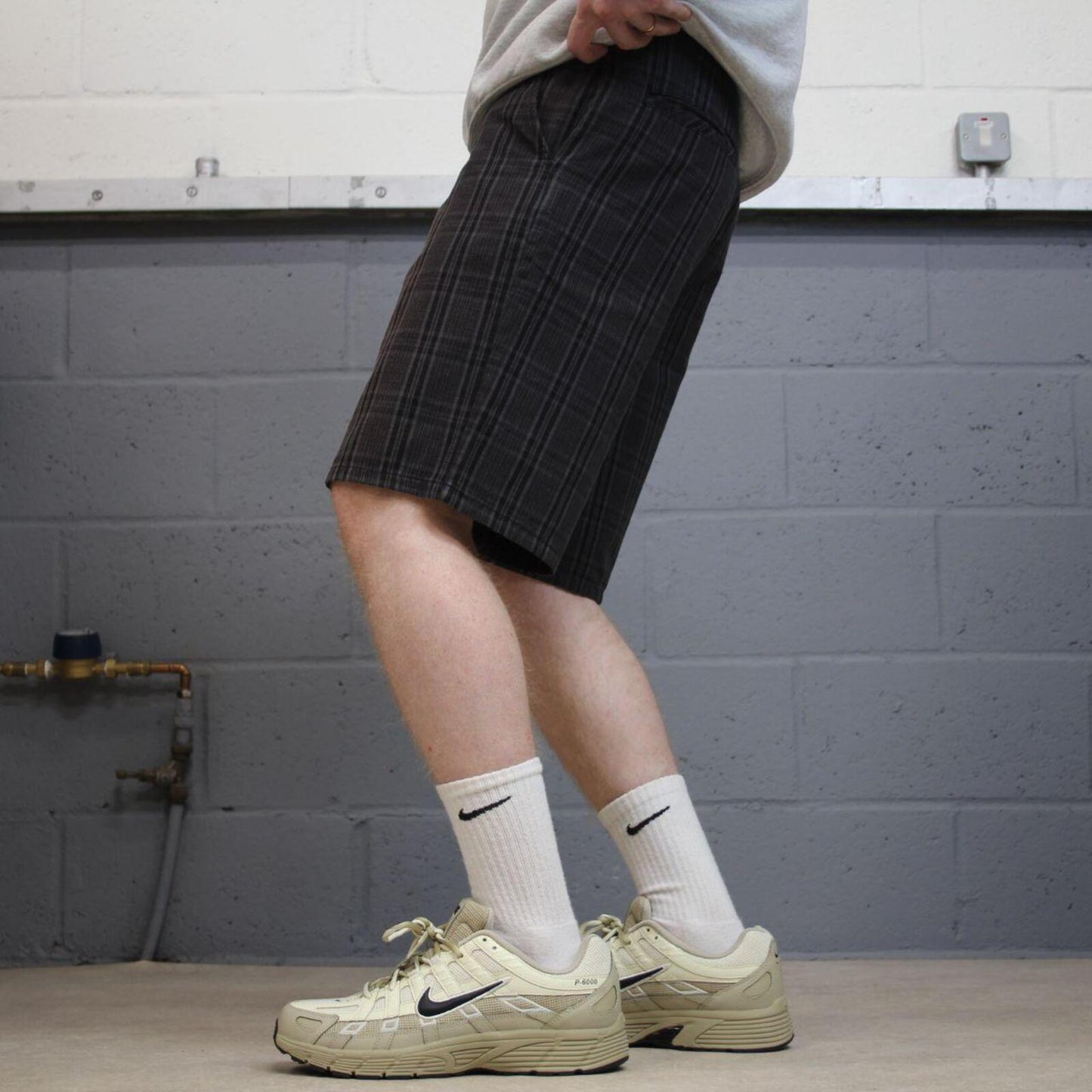 Dickies checkered carpenter shorts black grey Twill chino skater surf style shorts