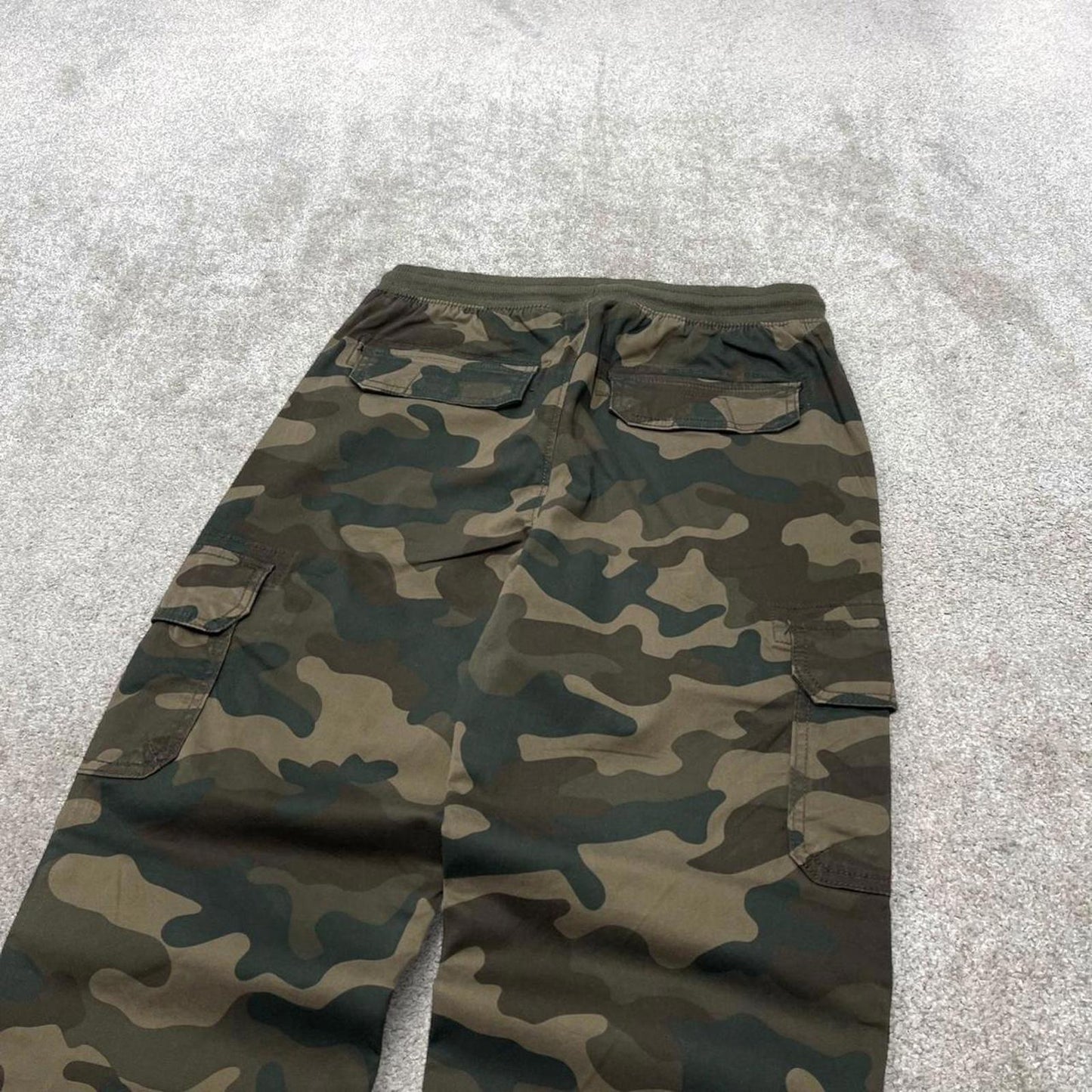 Y2K Sonoma camo cargo pants green Technical camouflage cuffed utility trousers