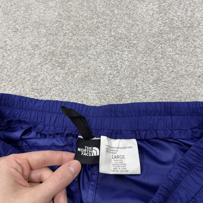 The north face y2k tracksuit bottoms blue Loose leg embroidered logo 2000s style track pants