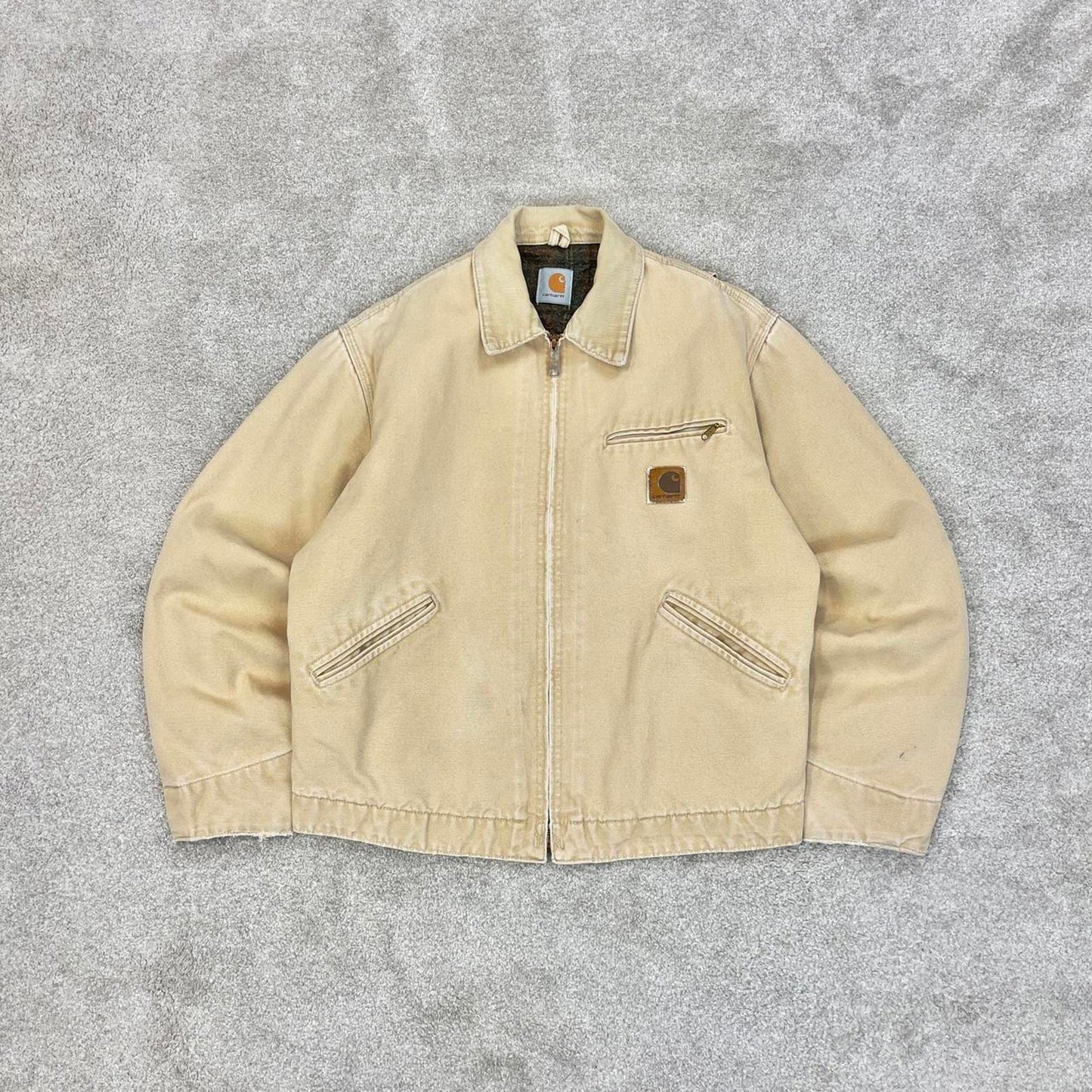 Vintage cream Carhartt Detroit jacket Medium technical boxy cropped fit 90s skater style