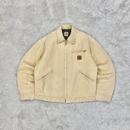 Vintage cream Carhartt Detroit jacket Medium technical boxy cropped fit 90s skater style