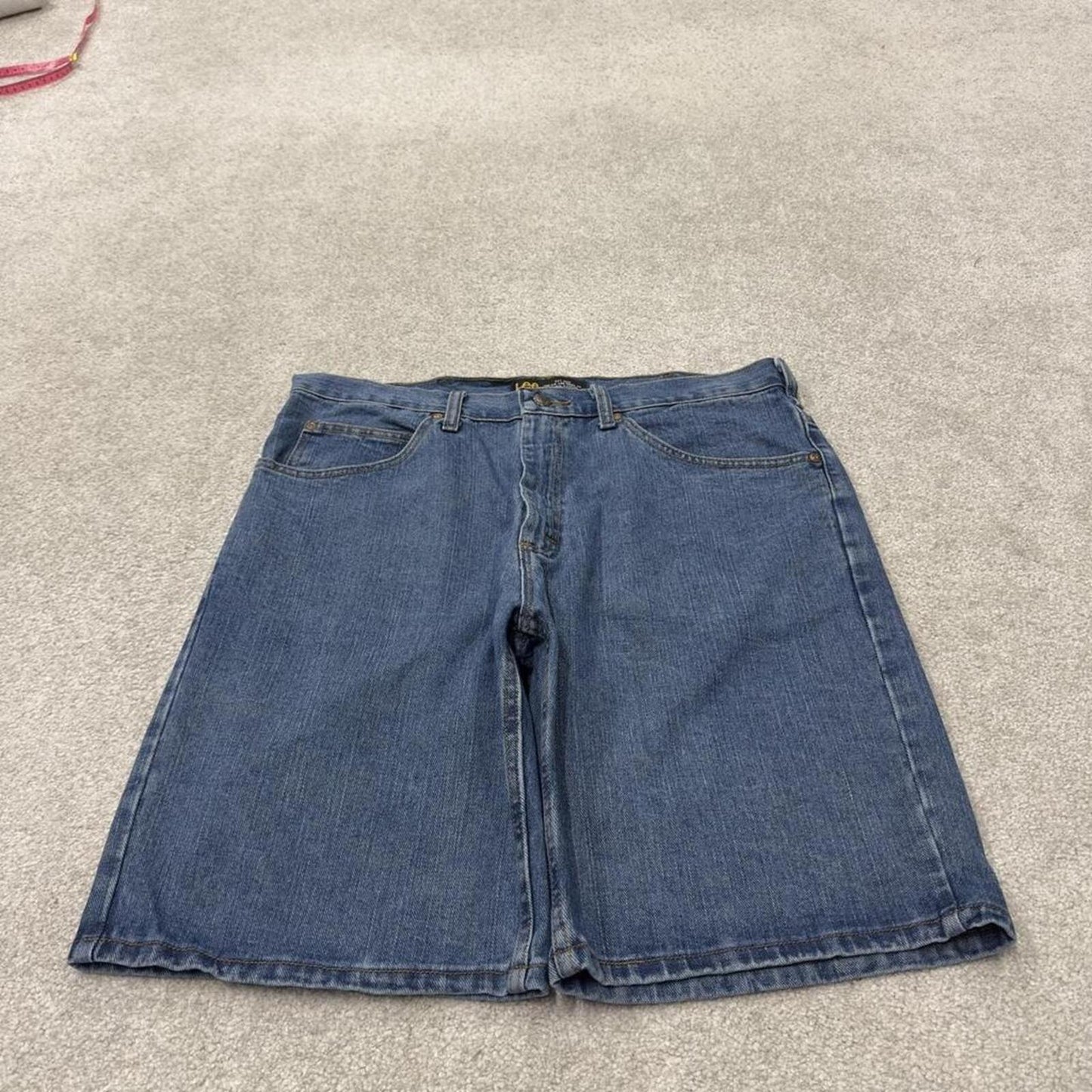 Lee Y2K denim shorts loose blue 100% cotton skate style summer shorts