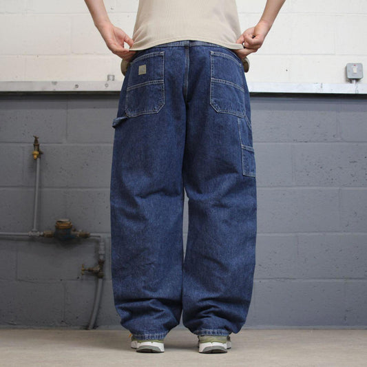 Baggy Lee carpenter jeans W40L30 blue denim skater 90s style carpenters